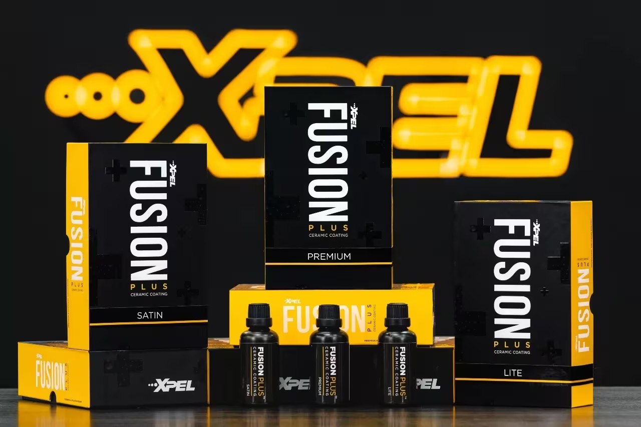 XPEL FUSION PLUS ceramic coating lineup — Premium, Satin and Lite